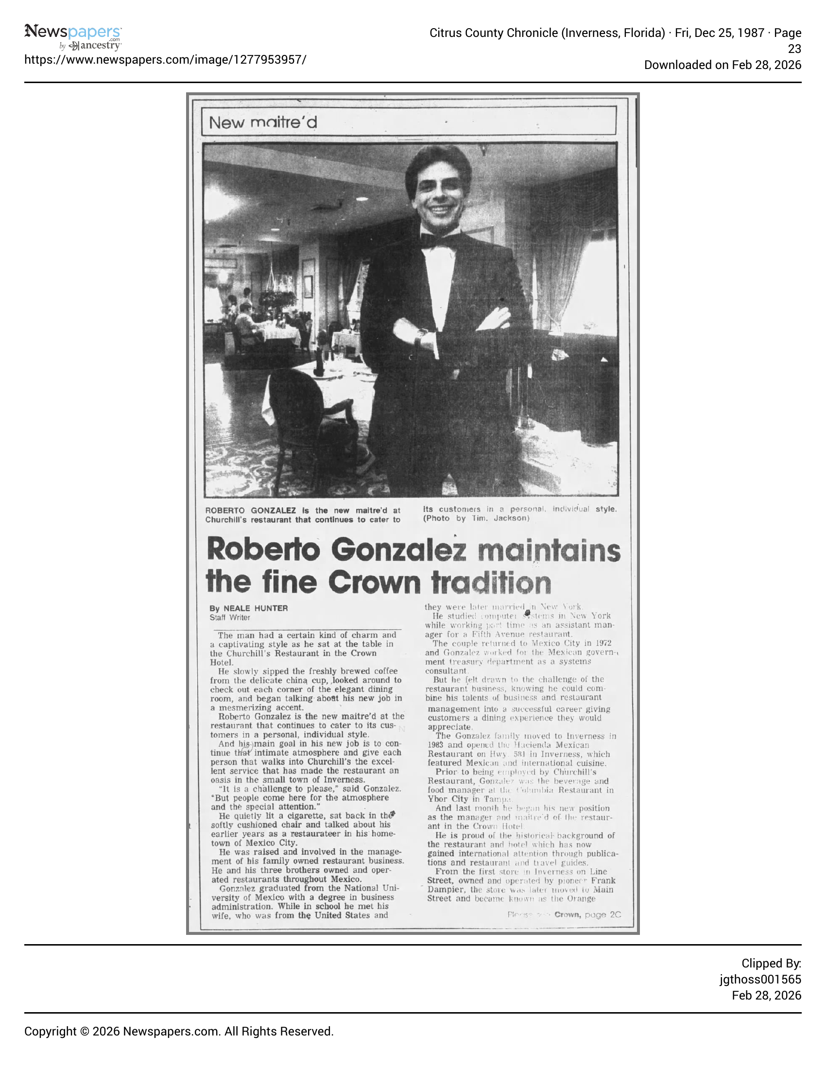 Churchill's Restaurant